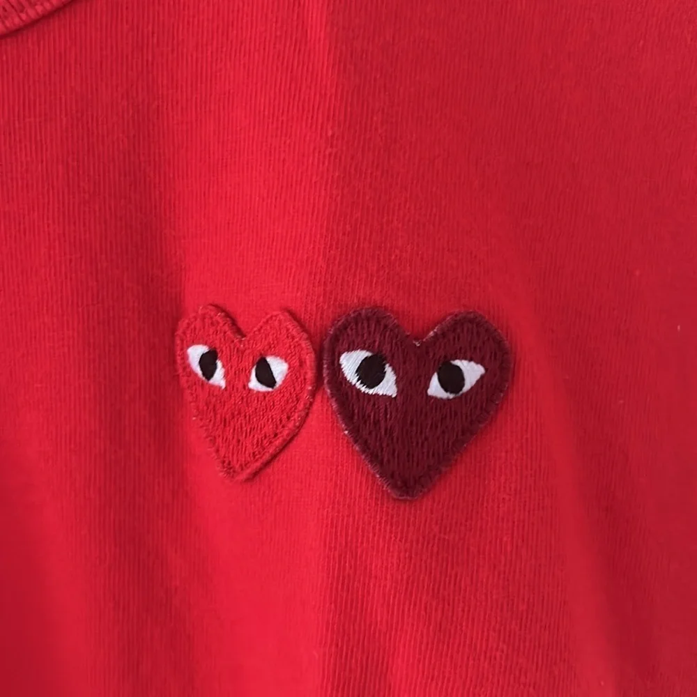 AUTHENTIC COMMES DES GARÇON crew neck short sleeve red t shirt xs - Picture 6 of 11